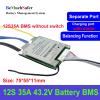 BeMuchSafer 12S 35A 43.2V BMS with Balance Function Temperature Sensor Charging Port with Diode 12S35A 42V 43V Separate Port BMS for DIY E-Bike Battery Pack (12S35A 43.2V Without Switch) view 2