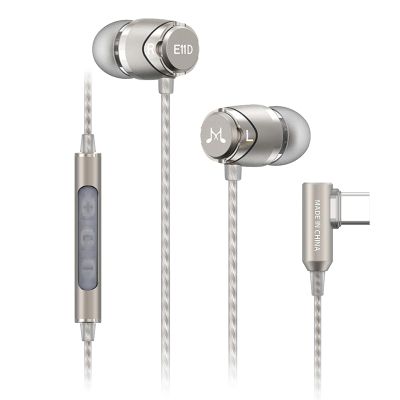 SoundMAGIC E11D Digital USB C Headphones Type C Earbuds with Microphone HiFi Stereo Earphones Powerful Bass Noise Isolating Compatible with Android Device Gunmetal