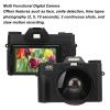 5K Digital Camera 180 Rotating Screen, Vlog Camera Autofocus 16x Digital Zoom, Compact Camera Photo with Pause Function for Beginners Gift view 4