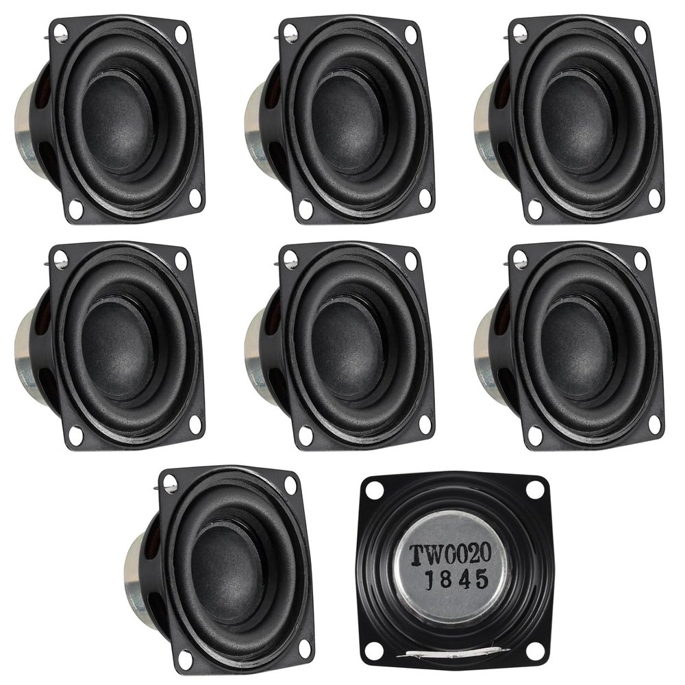 ACEIRMC 8pcs 2inch 4Ohm 10W Full Range Audio Speaker Stereo Woofer Loudspeaker for Arduino (8pcs)