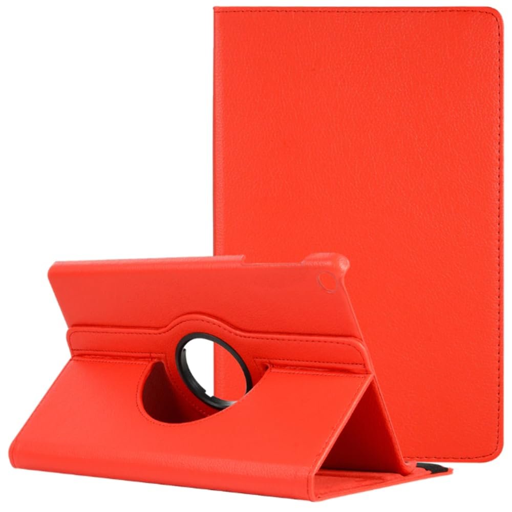 360 Rotating Leather Case Cover For Samsung Galaxy Tab A 10.1 (2019) T510 / T515 Red