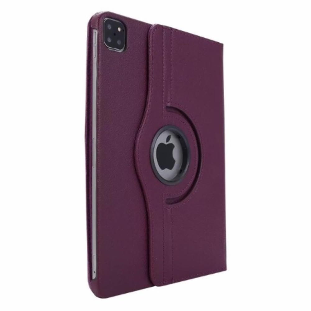 360 Rotating PU Leather Case Cover For Apple iPad Pro 12.9" (2021) 5th Gen Purple