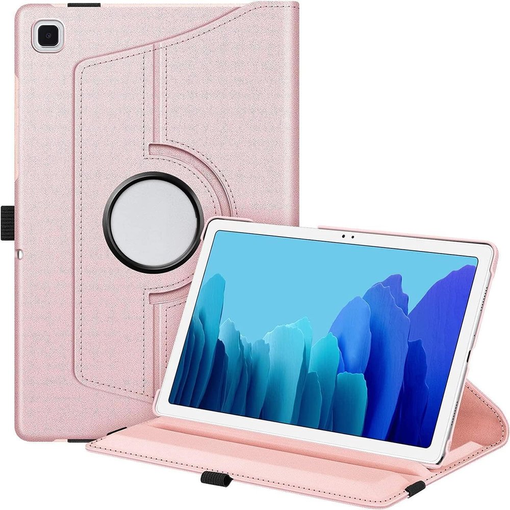 360 Rotating Leather Case Cover For Samsung Galaxy Tab A7 10.4" (2022) SM-T500, SM-T503, SM-T505 Rose Gold For Samsung Galaxy Tab A7 10.4" 2022
