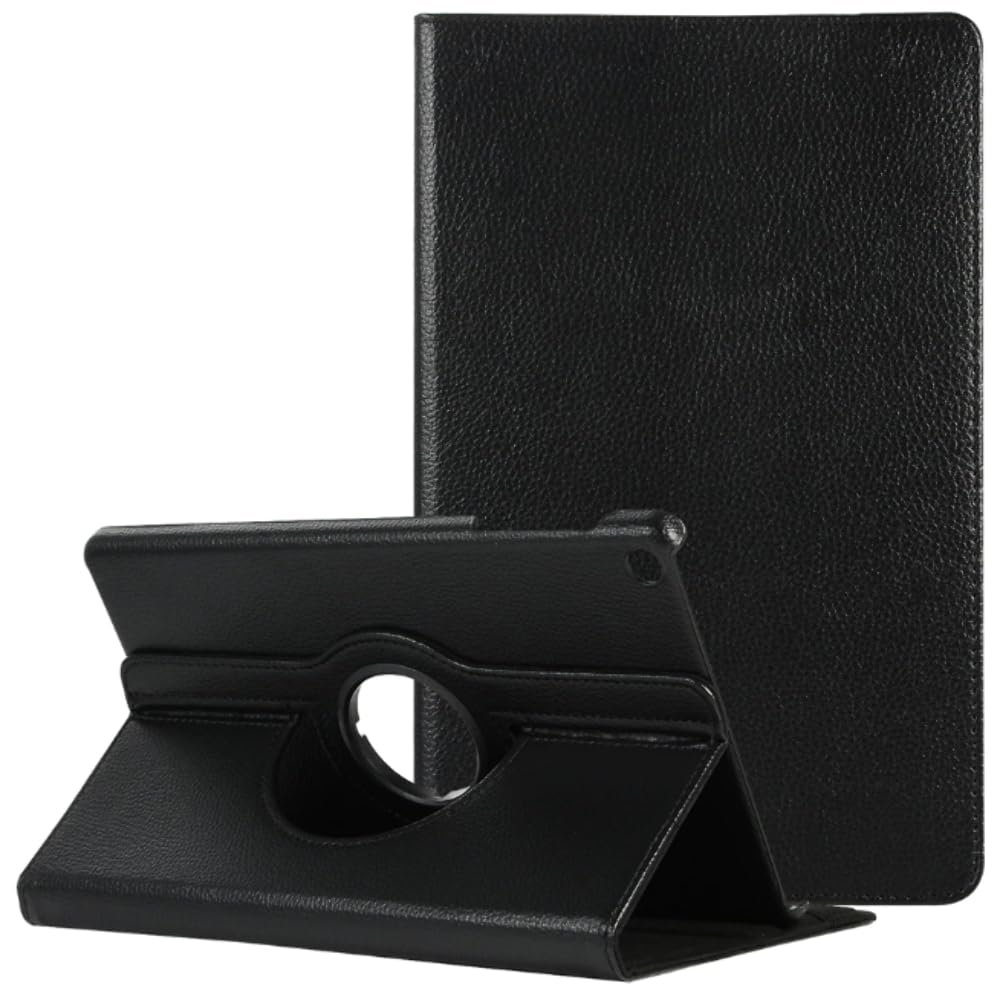 360 Rotating Leather Case Cover For Samsung Galaxy Tab A 10.1 (2019) T510 / T515 Black