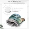 Coastal Oven Mitts and Pot Holders 2 PCS for Kitchen Heat Resistant Non Slip Oven Gloves Hot Pads Funny Oven Mitt Potholder with Hanging Loop for Cooking Grilling Baking BBQ Kitchen Decor view 4