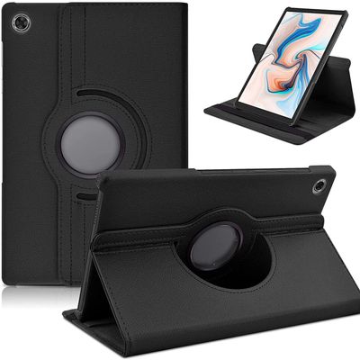 360 Rotating Leather Case Cover Samsung Galaxy Tab A8 10.5" (2021) X200 /X205 Black