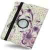 360 Rotating Leather Case Cover For Apple iPad 10.2 (2020) / Apple iPad 8th Gen Purple Flower view 1