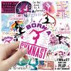 100 PCS Gymnastics Stickers, Gymnastics Gifts Stickers for Laptop, Water Bottles, Luggage, Computer, Cell Phone view 1
