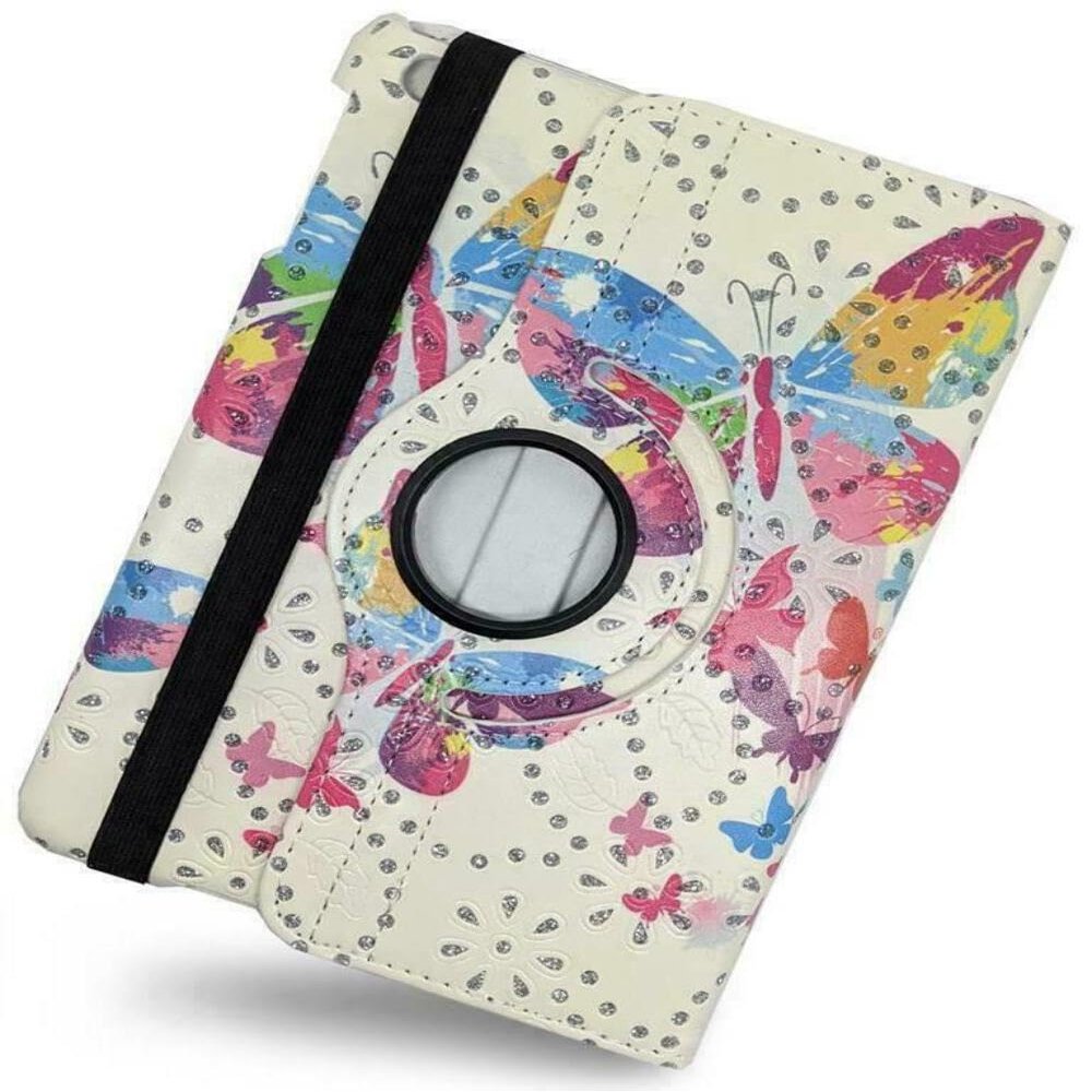 360 Rotating Leather Case Cover For Apple iPad Air 1 / 1st Generation JUST BUTTERFLY