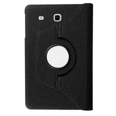 360 Rotating Leather Case Cover For Samsung Galaxy Tab E 9.6 Inch T560 / T561 Black