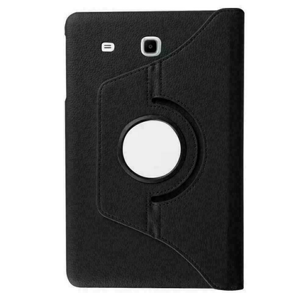 360 Rotating Leather Case Cover For Samsung Galaxy Tab E 9.6 Inch T560 / T561 Black