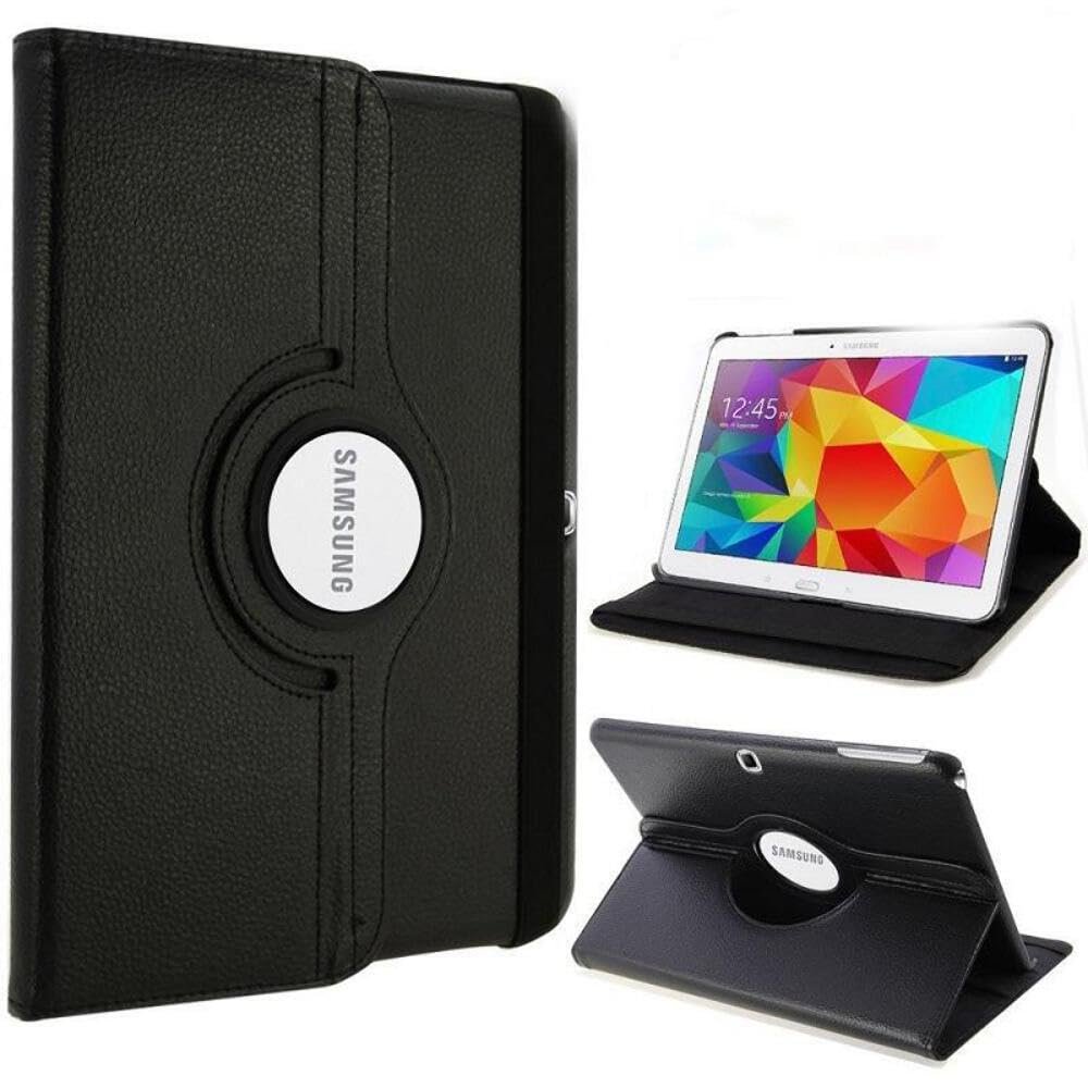 360 Rotating Leather Case Cover For Samsung Galaxy Tab 4 10.1 SM-T530 /T531/T535 (Black)