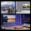 2023 Wupro New Electric Retractable Projector Screen Soft Matte Grey Fixed Frame Anti-Light Projection Device 4K HD Smart TV Screens 72 inch view 4
