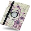360 Rotating Leather Case Cover For Apple iPad Air 1 / 1st Generation PURPLE FLOWER view 1