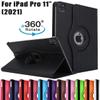 360 Rotating PU Leather Case Cover For Apple iPad Pro 11" (2021) 3rd Gen Black view 2
