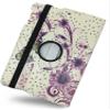 360 Rotating Leather Case Cover For Samsung Galaxy Tab A 10.1 (2019) T510 / T515 Purple Flower view 1