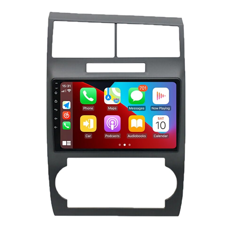 for Dodge Charger Radio 2006 2007 Magnum Radio 2005 2006 2007 Car Stereo 9" Touchscreen GPS Navigation Android Auto Carplay Wireless DVD Player Head Unit (4GB RAM+64GB ROM)