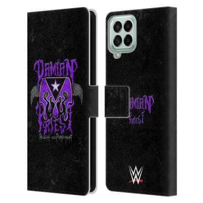 Head Case Designs Officially Licensed WWE Receive Your Punishment Damian Priest Leather Wallet Case Compatible with Samsung Galaxy M33 (2022)