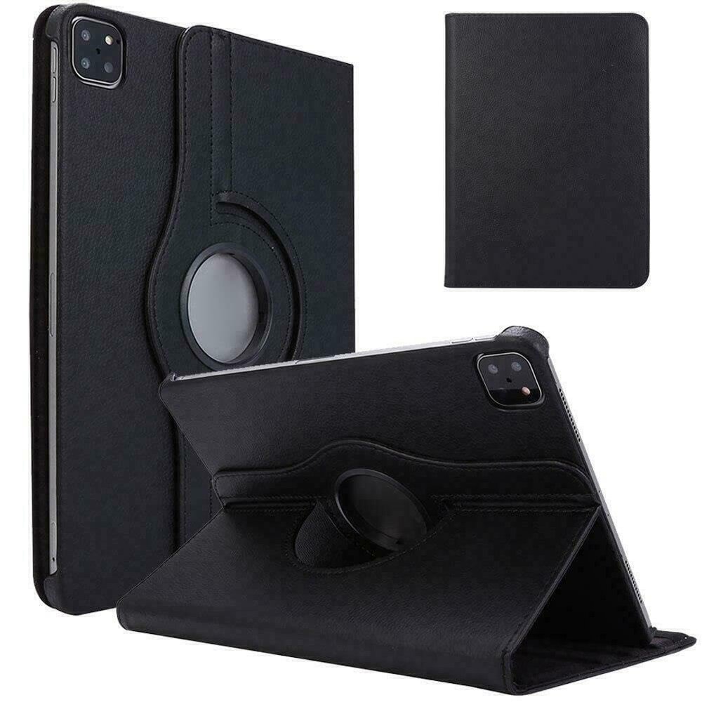 360 Rotating PU Leather Case Cover For Apple iPad Pro 12.9" (2020) 4th Gen Black