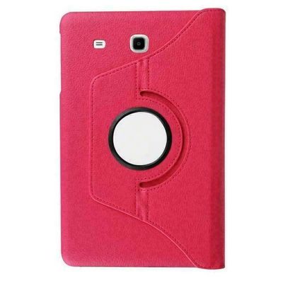 360 Rotating Leather Case Cover For Samsung Galaxy Tab E 9.6 Inch T560 / T561 Pink