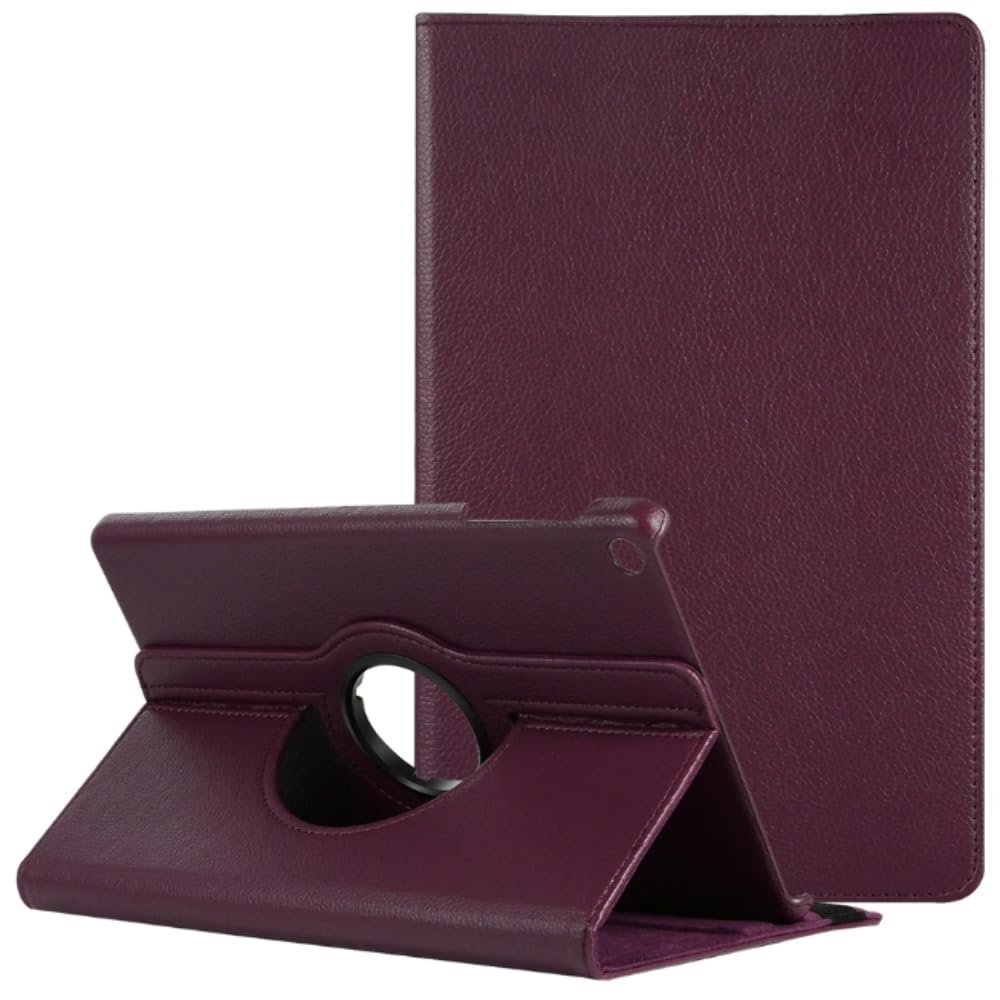 360 Rotating Leather Case Cover For Samsung Galaxy Tab A 10.1 (2019) T510 / T515 Purple
