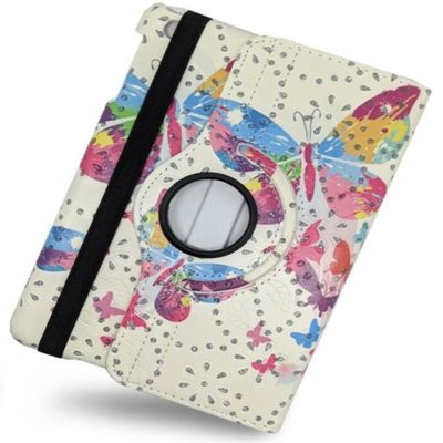 360 Rotating Leather Tablet Case Cover For Apple iPad (2022) 10.9'' 10th Gen Rainbow Butterfly Tablet Protector For Apple iPad 10.9'' 2022