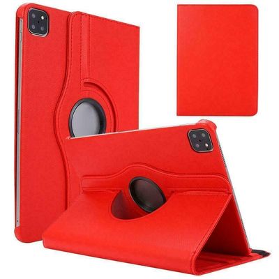 360 Rotating PU Leather Case Cover For Apple iPad Pro 12.9" (2021) 5th Gen Red