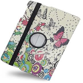 360 Rotating PU Leather Case Cover Samsung Galaxy Tab A 9.7 T550/T555/P550/P555 Pink Butterfly
