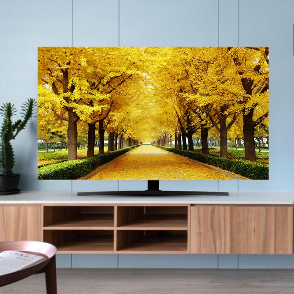 GSGC TV Cover TV Dust Cover Universal Home 32-80 Inch LCD LED TV Dustproof Cover Landscape Painting Print TV Screen Protector Cover Indoor TV Fabric Bedroom Living Room Decoration for LCD LED Plasma