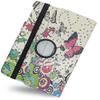360 Rotating Leather Case Cover For Apple iPad 10.2 (2019) / Apple iPad 7th Gen Pink Butterfly view 1