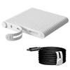 20Pcs Nearockle Reusable Cable Ties, Adjustable Silicone Cord Organizer Small Zip Ties for Charging Cords Earphone Computer Wire, Office Desk Cable Management Travel Accessories(White) view 1
