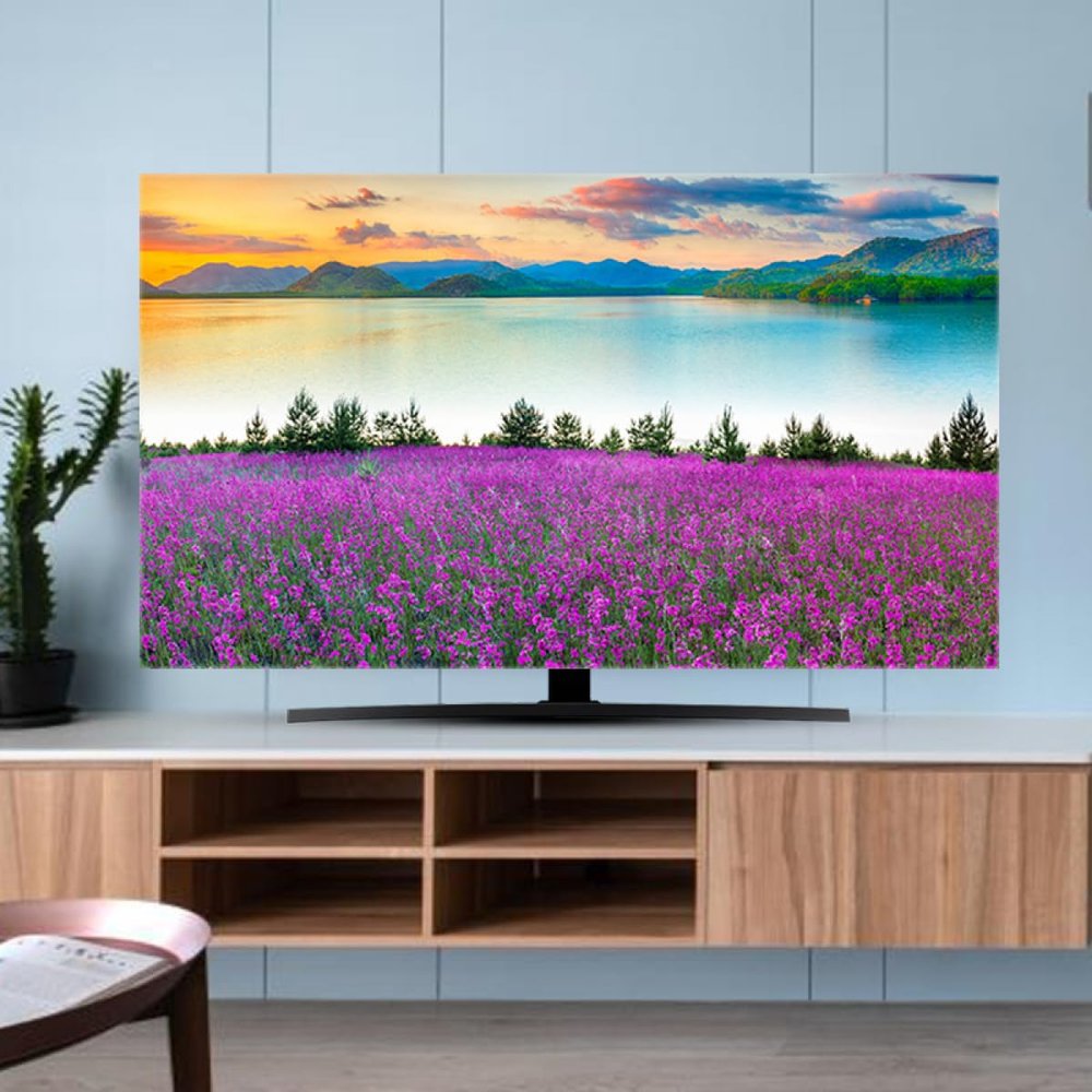 GSGC TV Cover TV Dust Cover Universal Home 32-80 Inch LCD LED TV Dustproof Cover Landscape Painting Print TV Screen Protector Cover Indoor TV Fabric Bedroom Living Room Decoration for LCD LED Plasma