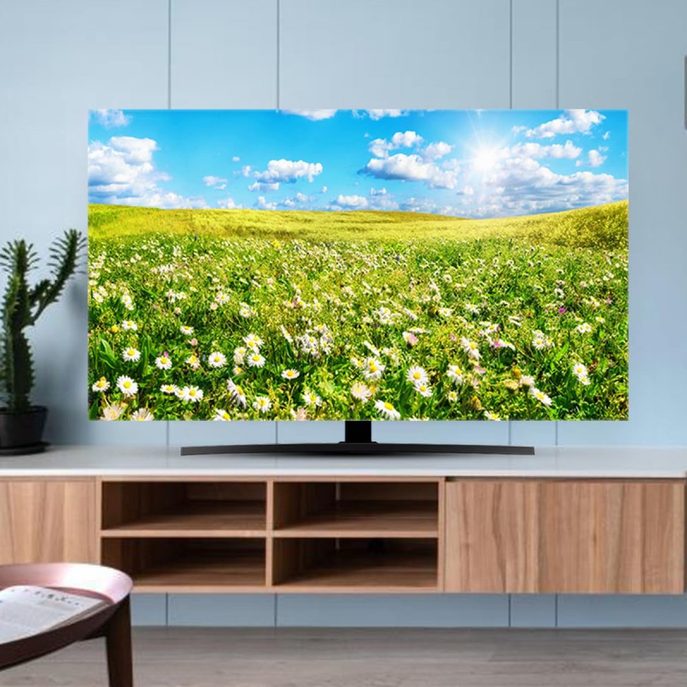 GSGC TV Cover TV Dust Cover Universal Home 32-80 Inch LCD LED TV Dustproof Cover Landscape Painting Print TV Screen Protector Cover Indoor TV Fabric Bedroom Living Room Decoration for LCD LED Plasma