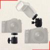 LEONTOOL 2PCS 360 Degree Swivel Mini Ball Head with Hot Shoe Mount Adapter 1/4 Tripod Screw Head Rotating Mount Base Adapter for Cameras Camcorders Smartphone Microphone LED Video Light Tripod Monopod view 2