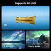 2023 Wupro New Electric Retractable Projector Screen Black Crystal Fixed Frame Anti-Light Projection Device 4K HD Smart TV Screens 92 inch view 4