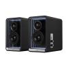 Edifier QR65 Desktop Active Monitor with 2.75" Long-Throw Aluminum Diaphragm mid-Low Drivers, Hi-Res Audio, Brilliant Light Effects, 70W Output Power Bluetooth Speakers with Stands - Black view 1