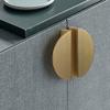Southst 63HA Aluminum Alloy Drawer Pulls Cabinet Cup Pulls Kit Hardware Cabinet Handles Drawer Handles Knobs Half Moon Pull - (Color: Black/Gold) view 3