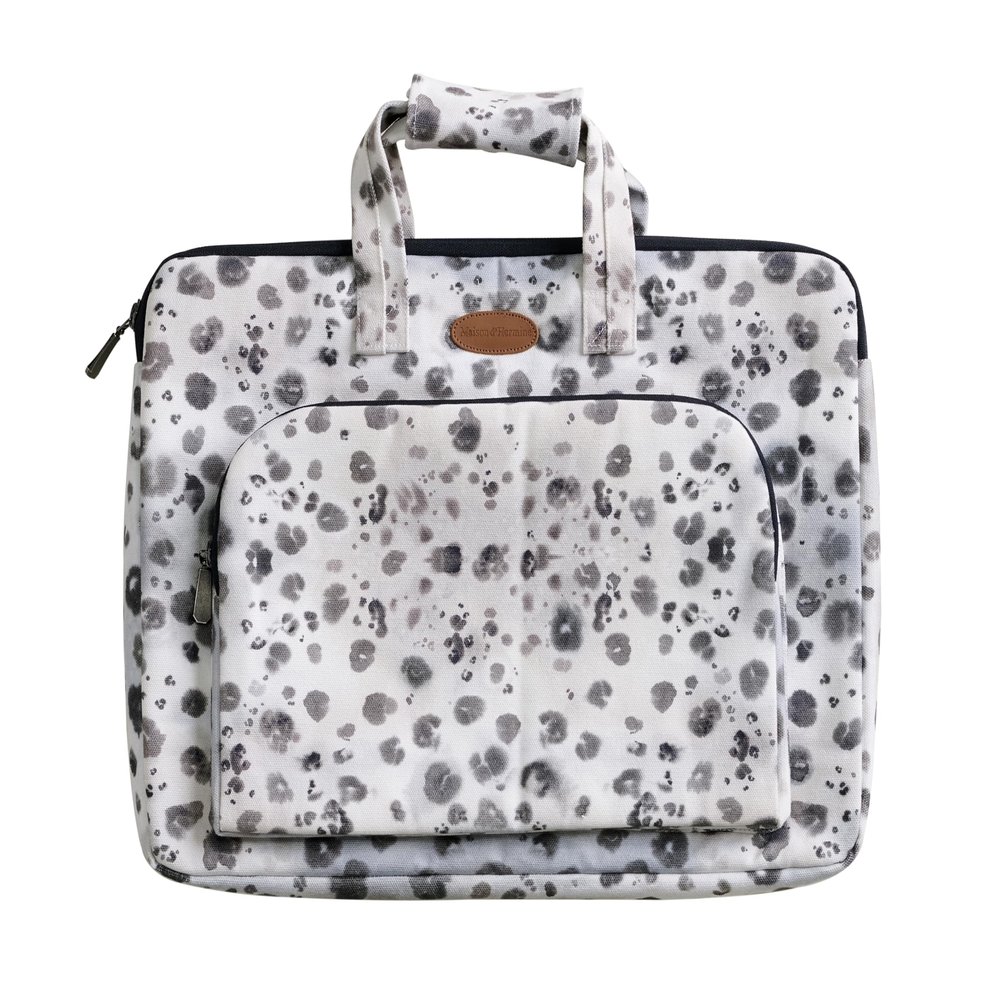 Maison d'Hermine Laptop Bag with Pocket upto 13.5 inch Stain and water repellent Cotton canvas - Cheeta