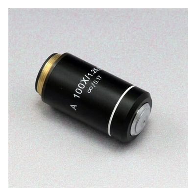 Microscope Kit Microscope Auxiliary Lens 4X 10X 20X 40X 60X 100X Optical Biological Microscope Achromatic Infinity Objective Lens Infinity System Microscope Lens Adapters (Color : 100X)