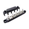 Frianchlly Power Distribution Block Bus Bar with Cover for Boat/Car/RV/Yacht, 5 x 5/16" Posts(M6), 6 x #8 Screws Terminals, Max 48V 250A view 2