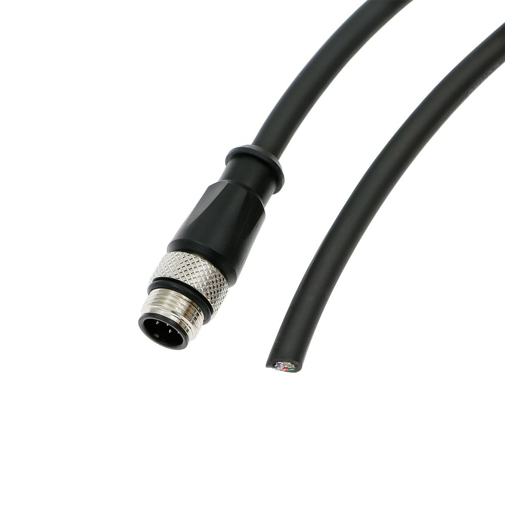 AConnect M12 A Code 8 Pin Male to Flying Leads Connector Aviation Sensor Waterproof Electrical Shielded Cable for Industrial Cameras Automation Device Network Fieldbus Module 8M