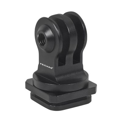 FEICHAO Cold Shoe Mount 1/4" M3 Screw/2-card Slot/3-card Slot Swivel Camera Tripod Adapter Compatible with Hero 13 Sports Camera Cage Accessories (3-Card Slot Adapter)