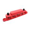 Frianchlly Power Distribution Block Bus Bar with Cover for Boat/Car/RV/Yacht, 5 x 5/16" Posts(M6), 6 x #8 Screws Terminals, Max 48V 250A view 2