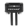 FEICHAO Cold Shoe Mount 1/4" M3 Screw/2-card Slot/3-card Slot Swivel Camera Tripod Adapter Compatible with Hero 13 Sports Camera Cage Accessories (2-Card Slot Adapter) view 1