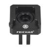 FEICHAO Cold Shoe Mount 1/4" M3 Screw/2-card Slot/3-card Slot Swivel Camera Tripod Adapter Compatible with Hero 13 Sports Camera Cage Accessories (2-Card Slot Adapter) view 4