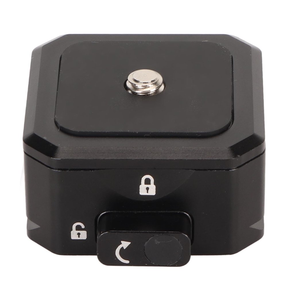 Aluminium Alloy Quick Release Plate Camera Adapter with Anti Slip Rubber Pad, 1/4in Screw Lightweight and Portable Camera Plate Adapter