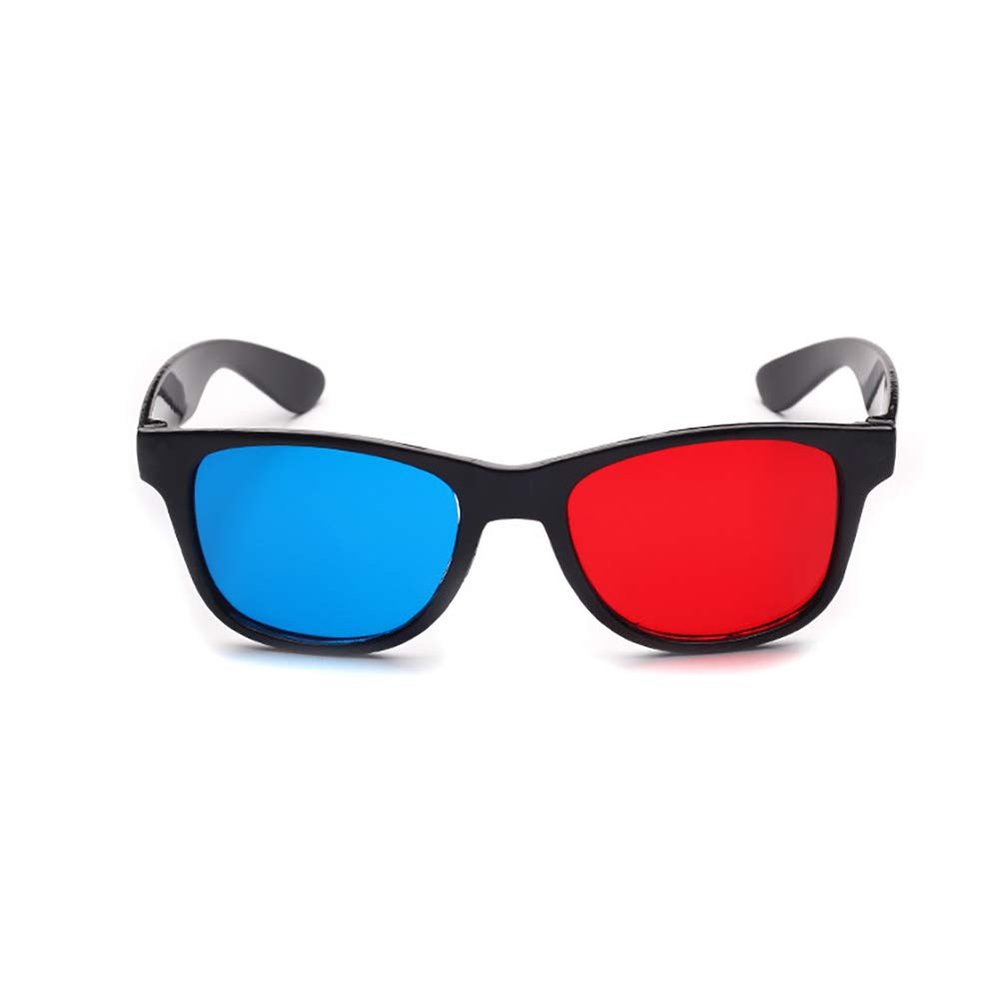 Red and Blue 3D Glasses Universal TV Movie Dimensional Video Frame 3D Glasses DVD Game Glass 3D Style Glasses for 3D Movies Games, 3D Viewing Glasses, Light Simple DesignTelevisions and Video