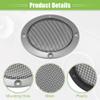 ACROPIX Universal 3" Car Speaker Grills Cover Mesh Round 3 Inch Audio Speaker Subwoofer Guard Protector Case with Mounting Screws Iron Gray - Pack of 4 view 4