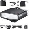 Godox Lux Junior Retro Camera Flash with Diffuser, Speedlite GN12 6000K200K CCT, Automatic and Manual Modes 1/1-1/64 Flash Power, 28mm Focal Length for Canon Nikon Sony Fuji Olympus Hot Shoe Cameras view 1