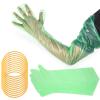 Lauwell 50 Pcs Disposable Dressing Gutting Gloves 35 Inch Shoulder Length Field Dressing Gloves Veterinary Insemination Glove (Green) view 1
